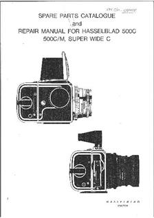 Hasselblad 500 Classic manual. Camera Instructions.